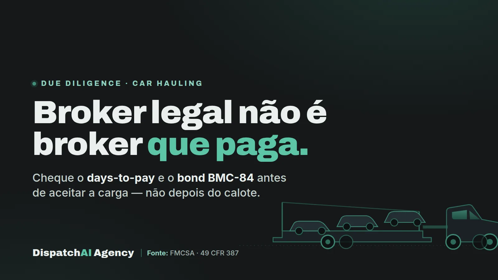 Broker que não paga: como checar o crédito antes de puxar a carga