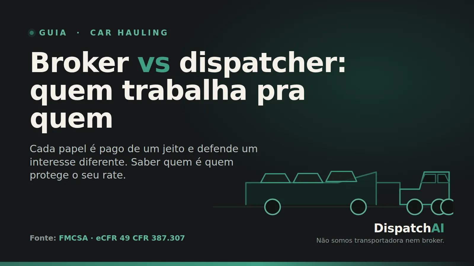 Broker vs dispatcher: quem trabalha pra quem no car hauling