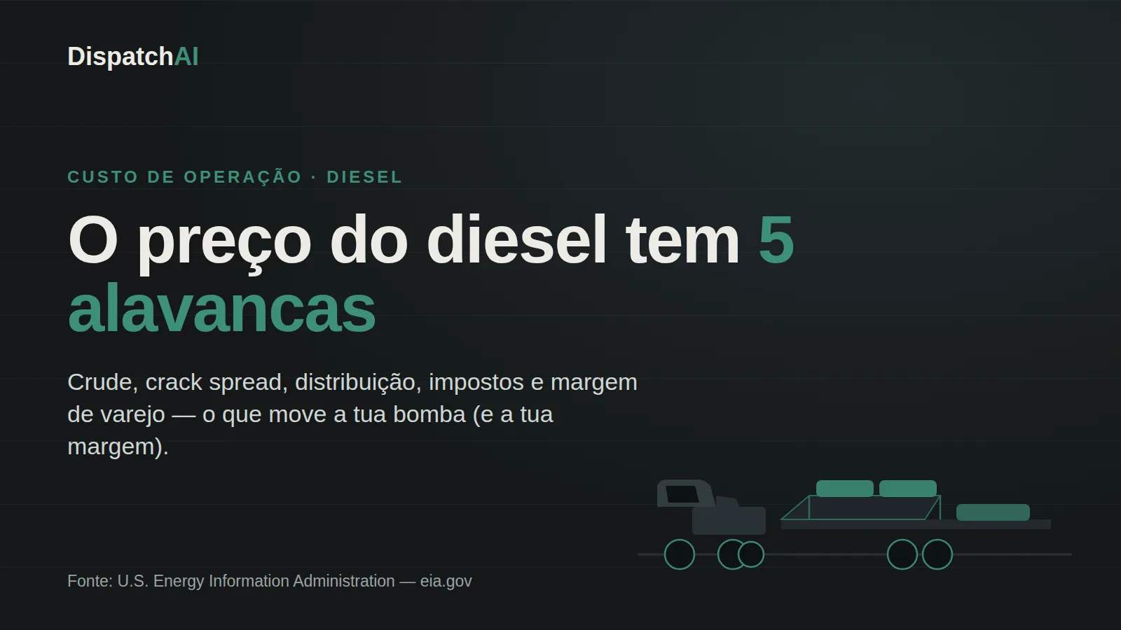 O que forma o preço do diesel que você paga na bomba
